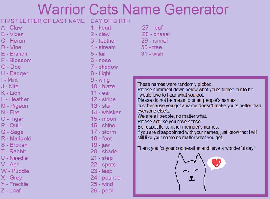 cat name generator