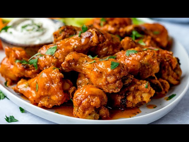 Spicy Buffalo Blue Cheese Crispy Chicken Wings