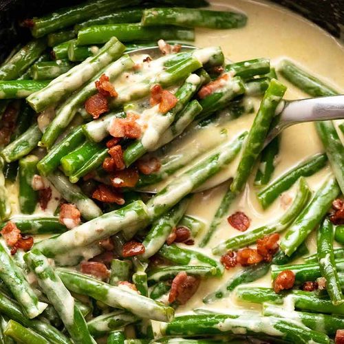 Summer Beans with Bacon Dressing Recipe
