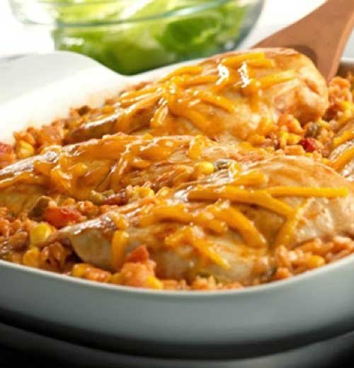 Tex-Mex Chicken and Rice Bake Recipe
