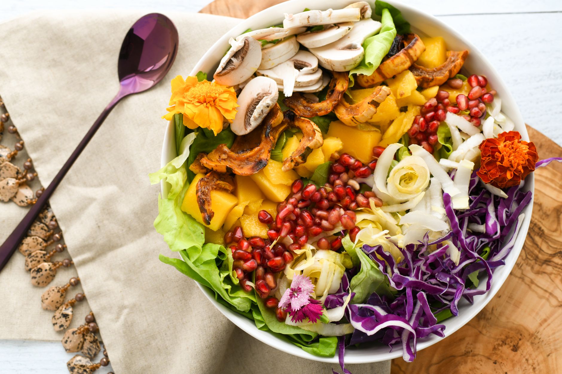 Mixed Greens with Passion Fruit Dressing Recipe