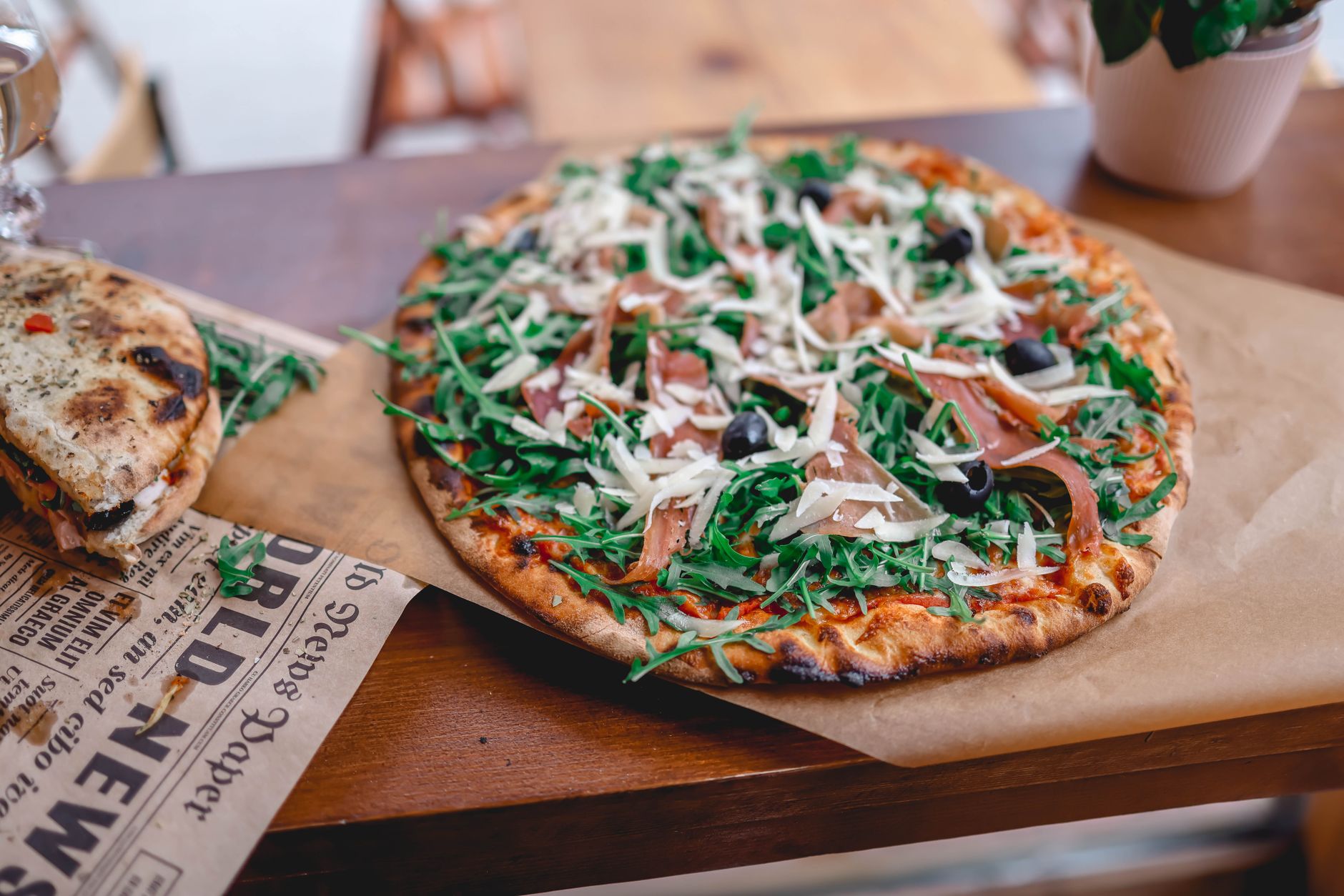Four Cheese Pizza with Fig and Prosciutto