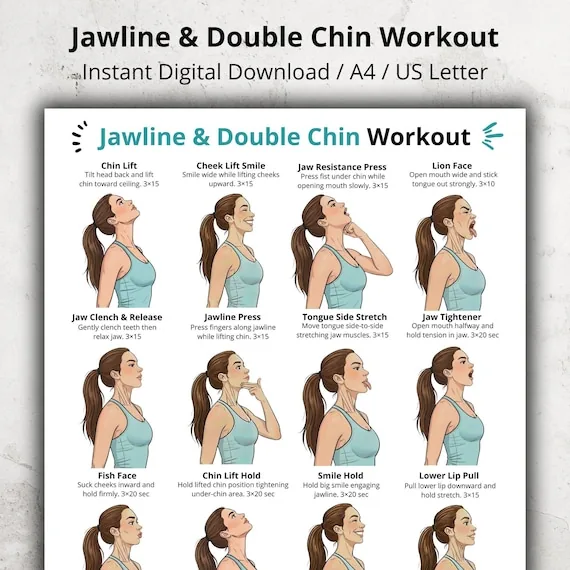 How facial exercises for double chin work and what to expect